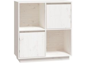 8720286923313 - Bonnevie - SideboardKommode Weiß 74x35x80 cm Massivholz Kiefer vidaXL