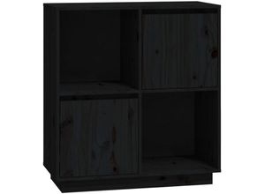 8720286923344 - Sideboard，Kommode Schwarz 74x35x80 cm Massivholz Kiefer vidaXL