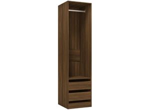 8720286952665 - Kleiderschrank mit Schubladen Braun Eichen-Optik 50x50x200 cm vidaXL