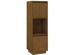 8720286923436 - Bonnevie - HighboardKommode Honigbraun 38x35x117 cm Massivholz Kiefer vidaXL