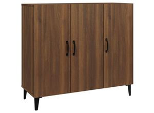 8720286973721 - Bonnevie - SideboardKommode Braun Eichen-Optik 90x34x80 cm Holzwerkstoff vidaXL