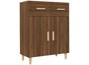 8720286973578 - Bonnevie - SideboardKommode Braun Eichen-Optik 695x34x89 cm Holzwerkstoff vidaXL