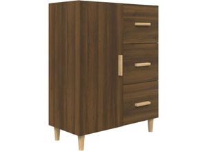 8720286973516 - Bonnevie - SideboardKommode Braun Eichen-Optik 695x34x90 cm Holzwerkstoff vidaXL