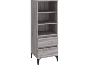 8720287225867 - Bonnevie - HighboardKommode Grau Sonoma 40x36x110 cm Holzwerkstoff vidaXL