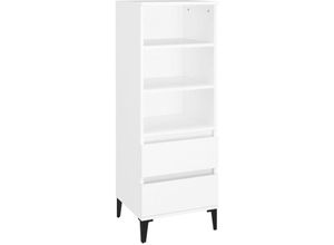 8720287225805 - Bonnevie - HighboardKommode Weiß 40x36x110 cm Holzwerkstoff vidaXL