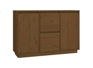 8720845580155 - Vidaxl - Sideboard Honigbraun 111x34x75 cm Massivholz Kiefer Braun 8720845580155 - Vidaxl - Sideboard Honigbraun 111x34x75 cm Massivholz Kiefer Braun
