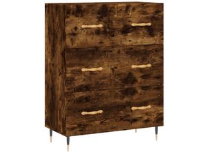 8720845864361 - Bonnevie - SideboardKommode Räuchereiche 695x34x90 cm Holzwerkstoff vidaXL