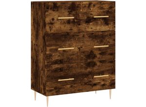 8720845864446 - Bonnevie - SideboardKommode Räuchereiche 695x34x90 cm Holzwerkstoff vidaXL