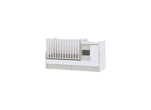 3800151985686 - Babybett Jugendbett 3 in 1 Mini Max umbaubar für 2 Kinder gleichzeitig hellgrau 3800151985686 - Babybett Jugendbett 3 in 1 Mini Max umbaubar für 2 Kinder gleichzeitig hellgrau