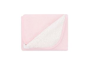 3801103010463 - Kikkaboo Babydecke gestrickt Dream big 100 x 75 cm Schmusedecke 100% Baumwolle rosa