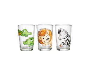 4006344811377 - Trinkglas-Set HAPPY ZOO (BHT 26x10x7 cm) R & B