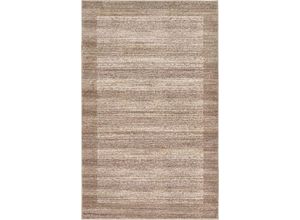 4251792183396 - Teppich MYFLAIR MÖBEL & ACCESSOIRES Good Times Teppiche Gr B L 152 cm x 244 cm 13 mm 1 St beige (beige braun) Esszimmerteppiche Kurzflor gewebt melierte Optik mit Bordüre