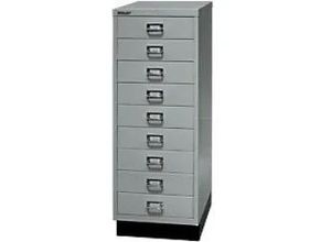 5020073706635 - BISLEY MultiDrawer™ 39er Serie mit Sockel DIN A3 9 Schubladen silber schwarz