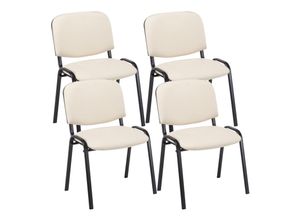 4251756403225 - 4er Set Besucherstuhl Ken Kunstleder I Stapelstuhl Mit Robustem Metallgestell I Polsterstuhl Mit Rückenlehne 4251756403225 - 4er Set Besucherstuhl Ken Kunstleder I Stapelstuhl Mit Robustem Metallgestell I Polsterstuhl Mit Rückenlehne
