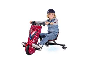 4056551206176 - Elektro-Drift-Trike für Kinder Drift-Scooter bis zu 15km h drosselbar Hupe LED-Driftrollen 360° (Rot)