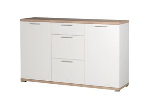 4005949320031 - Sideboard Top 3201-178 weiß sonoma-eiche 2 Fachböden 1440 x 400 x 880 cm 4005949320031 GERMANIA