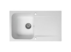 3661109011969 - Essebagno - Lisse reversible Spüle 1 Becken 1 Abtropfbecken aus weißem Kunstharz - Blanc