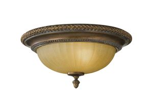 5024005607502 - Feiss FE-KELHAM-HALL-F Deckenleuchte Kelham Hall 2xE27 60W Stahl Florenz Gold Britisch Bronze Indien Scavo Glass H178cm Ø343cm dimmbar