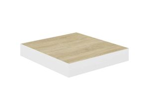 8720286416686 - Bonnevie - Schwebendes Wandregal Wandboard Eiche und Weiß 23x235x38 cm mdf vidaXL