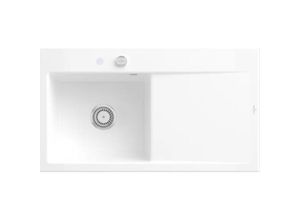 4062373797198 - Villeroy&Boch Spülbecken mit Abtropffläche rechts Subway Style 50 Weiß Alpin 90x51cm Keramik Excenterbetätigung