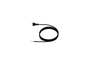 4016514001897 - Netzanschlussleitung 3m 2x1qmm Gummi sw Aderendh Konturenstecker 0-70°C 250V 246175 - Bachmann