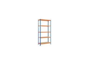 8435104912775 - Simonrack Schwerlastregal MADERCLICK 5 458100025189045 orange blau braun 900 x 400 x 1800 cm