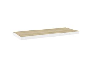 8720286416808 - Bonnevie - Schweberegal Wandregale Eiche und Weiß 80x235x38 cm mdf vidaXL