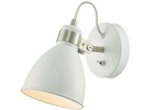 5035128589538 - Dar Lighting - dar frederick - Single Spotlight Wandleuchte Weiß & Satin Chrom