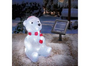 4260057865649 - Solarleuchte für außen Eisbär Willy Gartenfigur Weihnachten IP44 102123 - Esotec