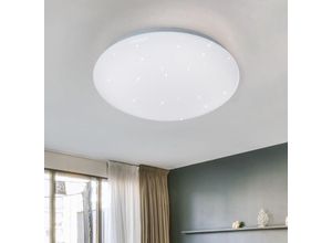 9003348157734 - Deckenleuchte Sterneneffektleuchte Designleuchte Deckenlampe Sternenhimmel Effekt Metall rundform 1x LED 15 Watt 1200 Lumen kaltweiß DxH 30x10 cm