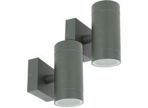 3700710828556 - Arum Lighting - 2er-Set Wandleuchten venice Anthrazit außen zweistrahlig GU10 IP54