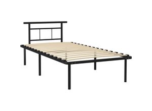 8720286162927 - BettgestellSchlafzimmerbett Schwarz Metall 100x200 cm vidaXL 8720286162927 - BettgestellSchlafzimmerbett Schwarz Metall 100x200 cm vidaXL