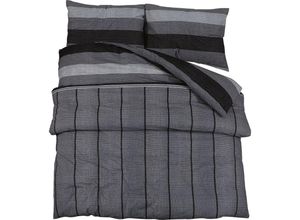 8720845432225 - Bonnevie - Bettwäsche-Set Dunkelgrau 260x220 cm Baumwolle vidaXL449822