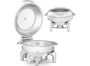 4062859058355 - Royal Catering - Runder Speisenwärmer für Pasteten mit Deckel und Fensterdurchmesser 39 cm 55 l