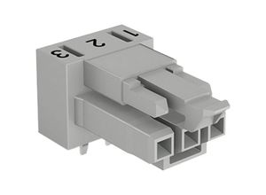 4050821695882 - 890-854 011-000 Netz-Steckverbinder WINSTA MINI Stecker Einbau horizontal Gesamtpolzahl 4 16 A Grau 100 St