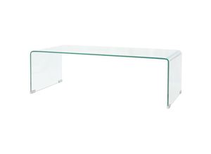 8718475530589 - Couchtisch aus gehärtetem Glas 98x45x30 cm Transparent vidaXL - Transparent