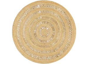 8718475733485 - Bonnevie - TeppichFußmatte Handgefertigt Jute Geflochten 150 cm vidaXL