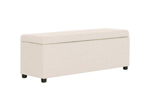 8719883569239 - Bank mit Staufach 116 cm Creme Polyester vidaXL