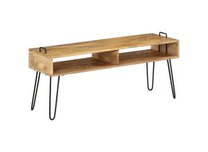 8718475594642 - Bonnevie - TV-SchrankTV-Möbel Mangoholz Massiv 110 x 35 x 45 cm vidaXL