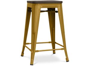 5056665746352 - Privatefloor - Barhocker - Industriedesign - Holz & Stahl - 60cm -Stylix Gold - Stahl Metall Holz Holz - Gold 5056665746352 - Privatefloor - Barhocker - Industriedesign - Holz & Stahl - 60cm -Stylix Gold - Stahl Metall Holz Holz - Gold