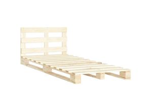 8719883692388 - Vidaxl - Palettenbett Massivholz Kiefer 120×200 cm Braun