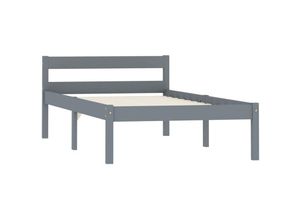 8719883676791 - Bonnevie - MassivholzbettSchlafzimmerbett Grau Kiefer 90x200 cm vidaXL