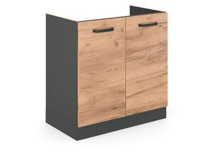 4251421956322 - VICCO Küchenschrank Unterschrank Spülenunterschrank 80 cm R-Line Anthrazit