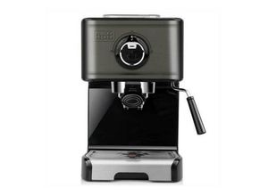 8432406200012 - Black&decker - Black+Decker BXCO1200E Espresso-Kaffeemaschine Milchaufschäumer Edelstahl Schwarz