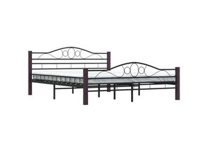 8719883729695 - Bonnevie - BettgestellSchlafzimmerbett Schwarz Metall 160×200 cm vidaXL