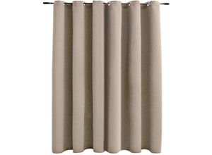 8719883720203 - Bonnevie - Verdunkelungsvorhang mit Metallösen Beige 290 x 245 cm vidaXL553480