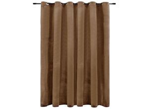 8719883720821 - Bonnevie - Verdunkelungsvorhang mit Metallösen Samt Beige 290 x 245 cm vidaXL594889