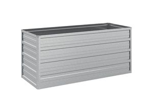 8720286661871 - vidaXL - Pflanzgefäß - erhöht - 100x40x45 - cm - verzinkt - Stahl - silber