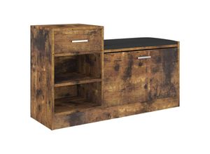 8720286343470 - Bonnevie - SchuhbankSitzbank Räuchereiche 945x31x57 cm Holzwerkstoff vidaXL