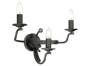 5024005348115 - Elstead Lighting WINDSOR-W3-GR Wandleuchte Windsor 3xE14 60W Stahl graphit H26cm B422cm dimmbar 5024005348115 - Elstead Lighting WINDSOR-W3-GR Wandleuchte Windsor 3xE14 60W Stahl graphit H26cm B422cm dimmbar